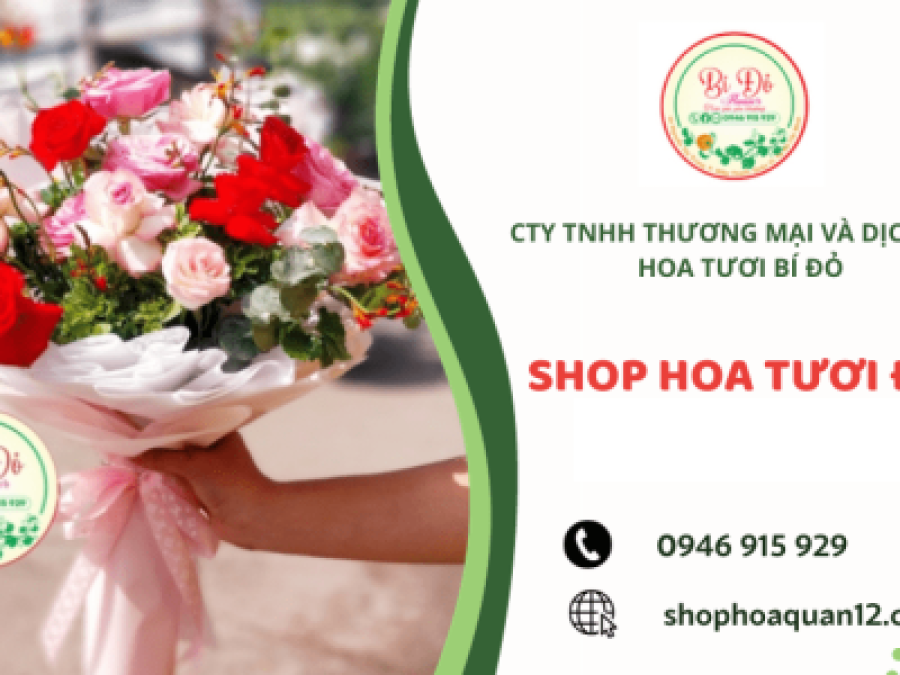 Hoa Tươi Bí Đỏ - Shop hoa tươi đẹp, giá rẻ tại Quận 12 - Miễn phí vận chuyển TP.HCM