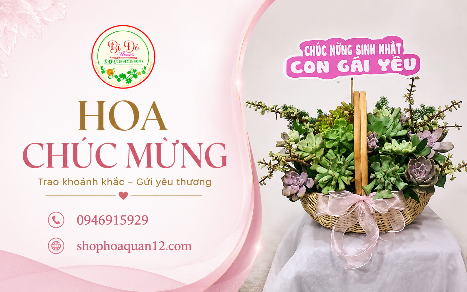 Tùy vào dịp mừng khác nhau, Shop Hoa Bí Đỏ sẽ gợi ý màu sắc, phong cách, kích cỡ phù hợp cho quý khách