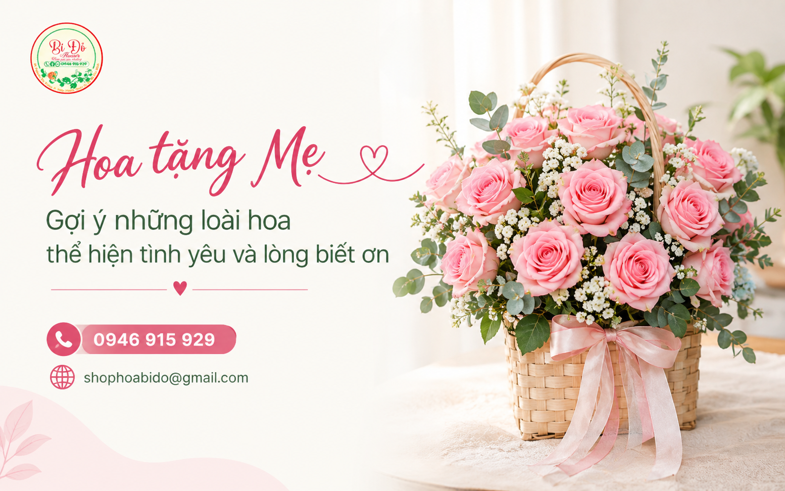 Hoa hồng – Gửi đến Mẹ những yêu thương dịu dàng và lòng biết ơn sâu sắc.